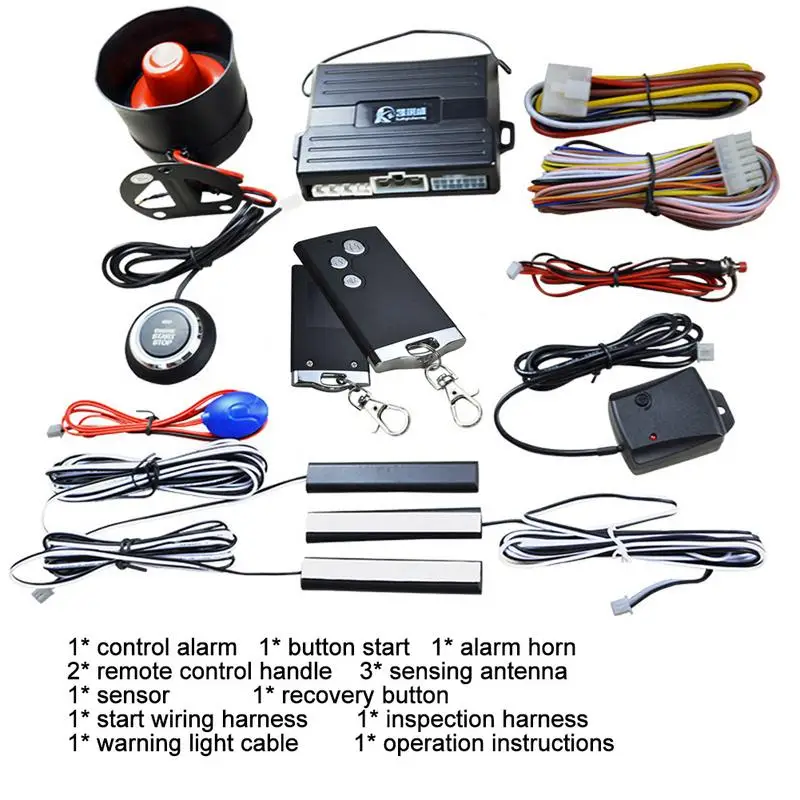 

Car Keyless Entry System One-Button Start Universal Vibration Sensor Anti-Theft Burglar Alarm Central Remote Control Lock System