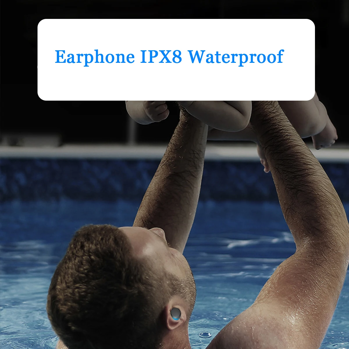 TWS bluetooth 5,0 наушники гарнитура IPX8 водонепроницаемые беспроводные наушники для плавания с микрофоном 3000 мАч зарядная коробка
