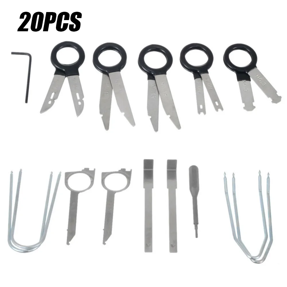 

For BMW For Skoda For Mercedes Benz 20pcs/Set Professional Car Audio Radio Stereo Unit Removal Key Tool Kit with Storage Bag