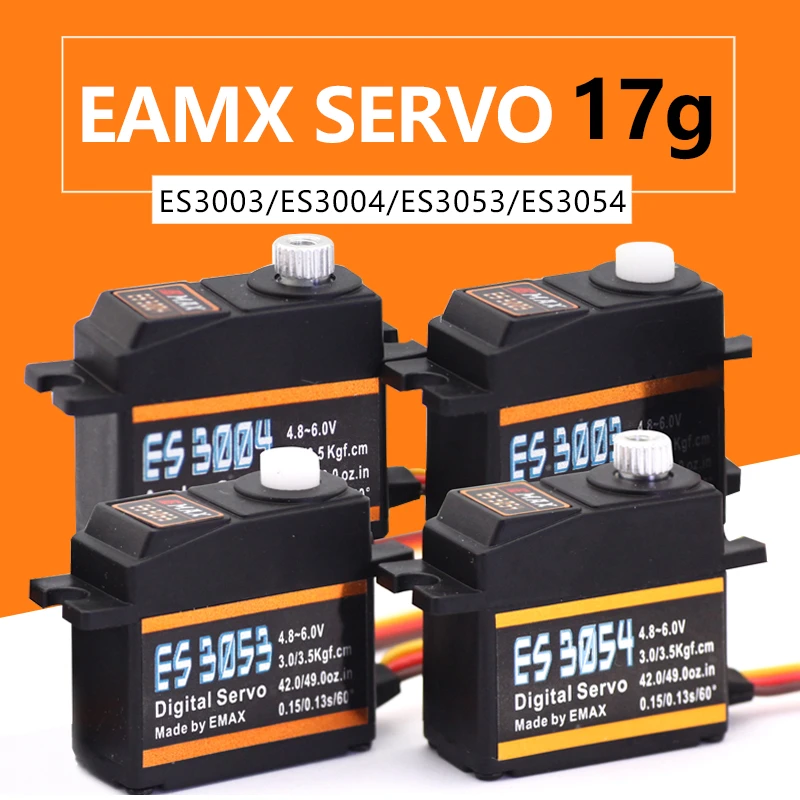 4PCS EMAX Digital Metal Servo Motor ES3003 ES3004 ES3053 ES3054 17g