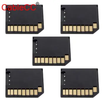 

CableCC 5pcs Short Body Micro SD TF to SD Card Kit Mini Adaptor Low Profile for Extra Storage Macbook Air / Pro / Retina Black
