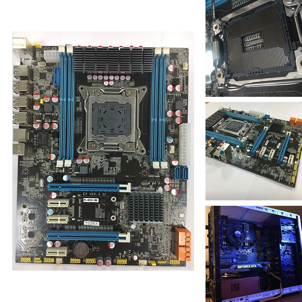 

LGA 2011 USB 3.0 REG Desktop Computer Inter X79 Motherboard ECC Turbo Boost SATA 3.0 Light 64G DDR3 Main Board ATX