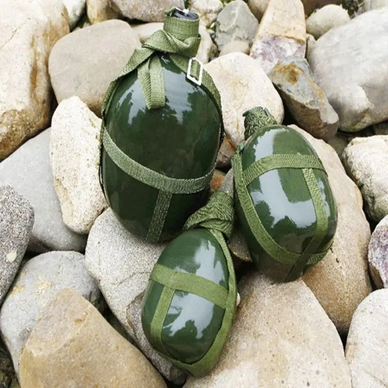 1.5L портативный армейский открытый бутылка для воды Спорт унисекс Военная бутылка для воды алюминиевая чашка тактический для кемпинга или