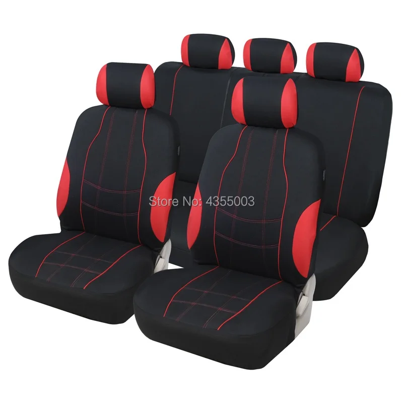 

Car Seat Cover Protector Front Full Covers Red Interior Accessories For kia rio 3 peugeot 206 lada granta etc Seat Protector