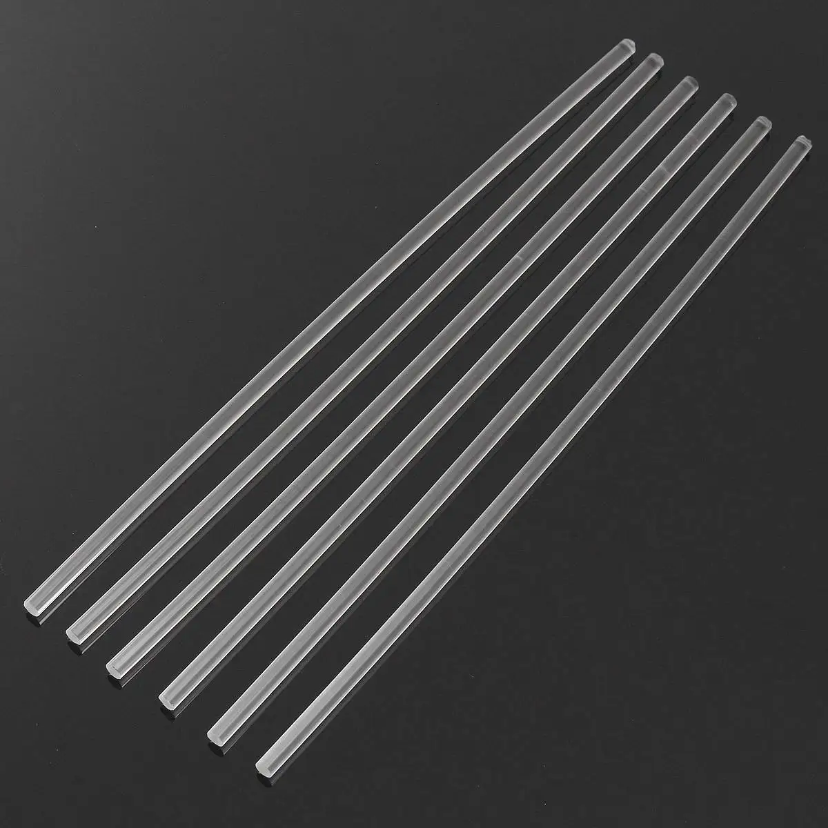 

6 Pcs 1/4" Transparent Acrylic Round Rod 12" Length Clear Plexiglas Lucite Bar