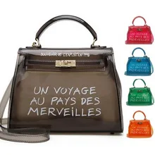 

Clear Transparent PVC Shoulder Bags Women Candy Color Women Jelly Bags Purse Solid Color Handbags Female Crossbody Bag 2 Sizes