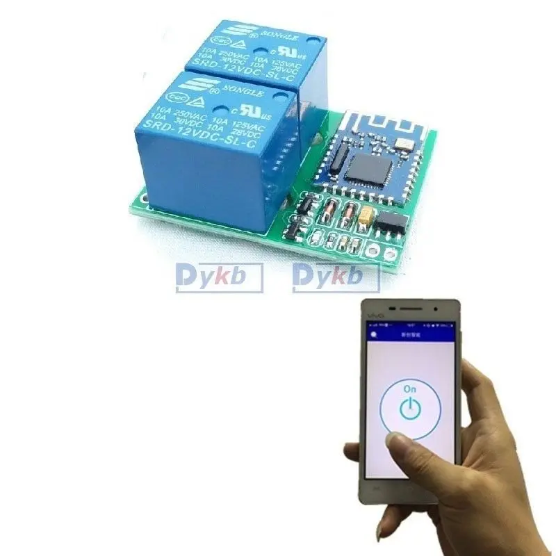 DYKB AC/DC 5v 12 V-80 v 110v 220v Bluetooth APP 2CH релейный модуль переключателя для телефона Приложение IOS, Android пульт дистанционного управления блокировка двигателя