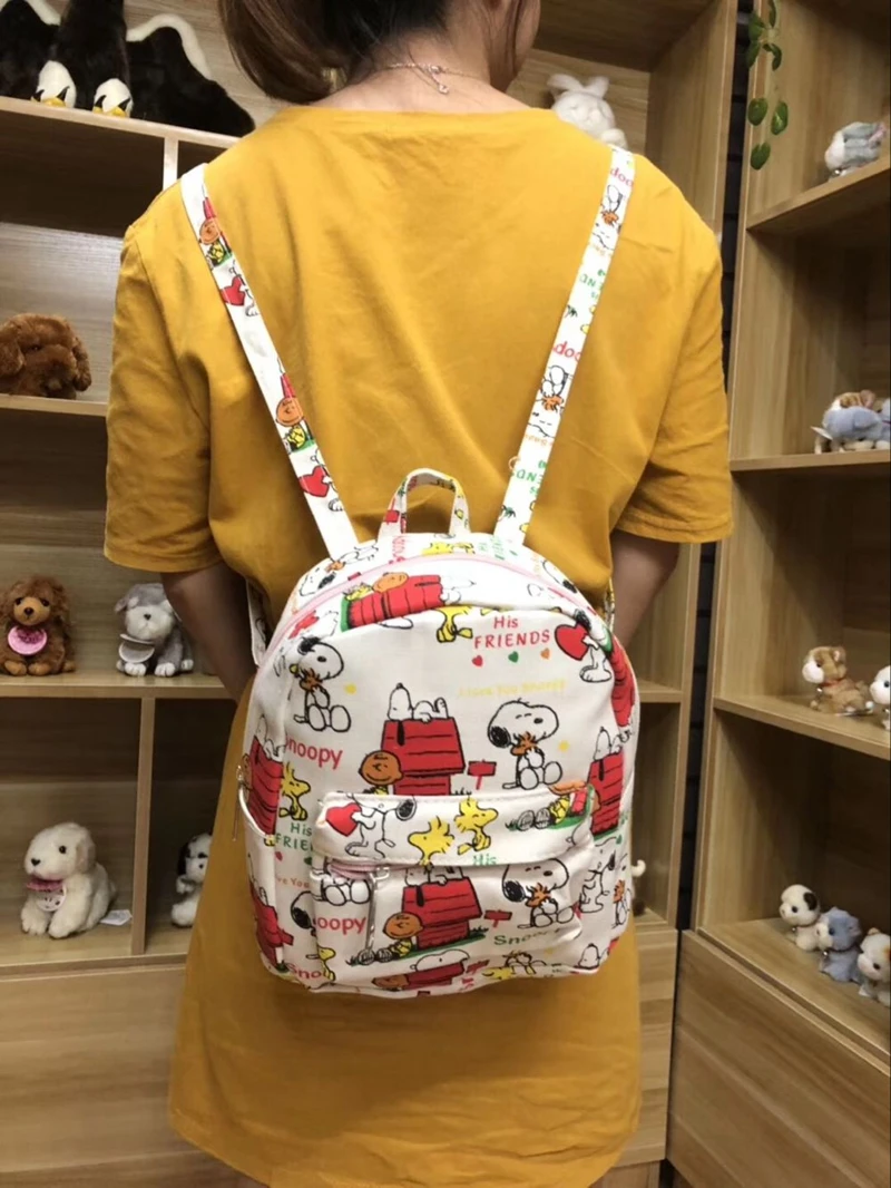 

IVYYE White Dog Fashion Anime Canvas Backpacks Rucksacks Cartoon Backpack Casual Student Bags Mini Knapsack Unisex New