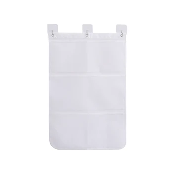 

1 Pc Sundries Organizer Seamless Hooks 7 Pockets Portable Hanging Bag Door Mesh Holder Storage Finishing Bag for Bathroom Office