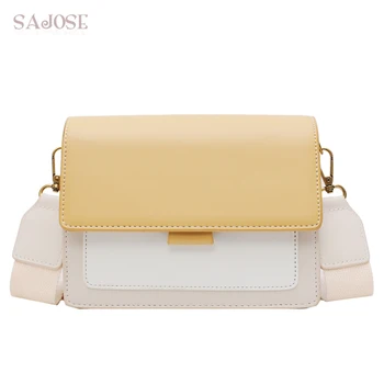 

Fashion Crossbody Bag For Women PU Leather Handbag High Quality Shoulder bag Designer Small Flap Panelled Ladies Messenger Bags