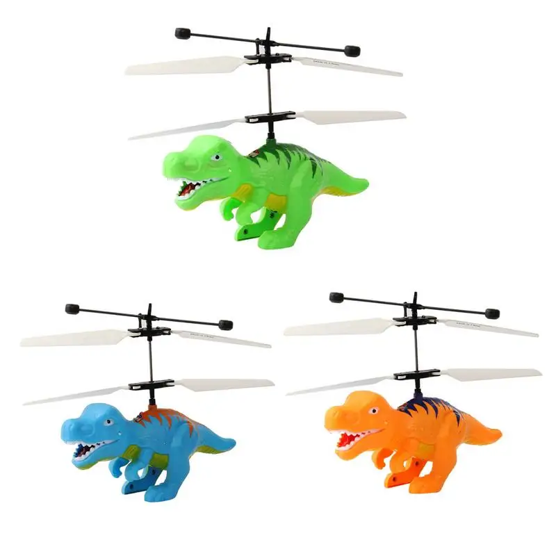 

Electric RC Flying Dinosaur Toy Infrared Sensor Dinosaur Model Helicopter LED Flashing Induction Suspension RC Aircraft Kids Toy