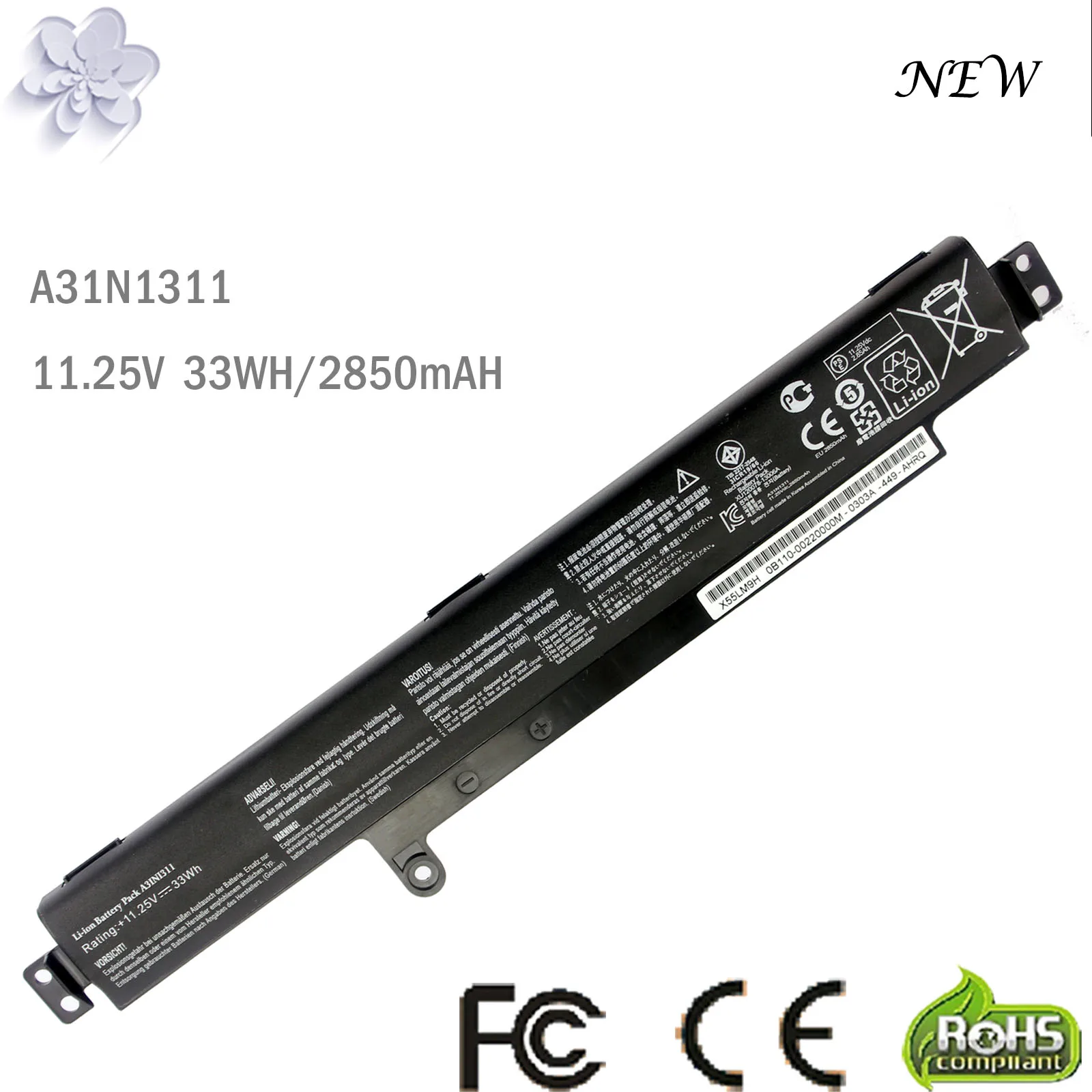 Kopen Nieuwe 33Wh laptop Batterij A31N1311 voor ASUS VivoBook X102B X102BA F102BA F102B F102BA DF047H F102BA SH41T