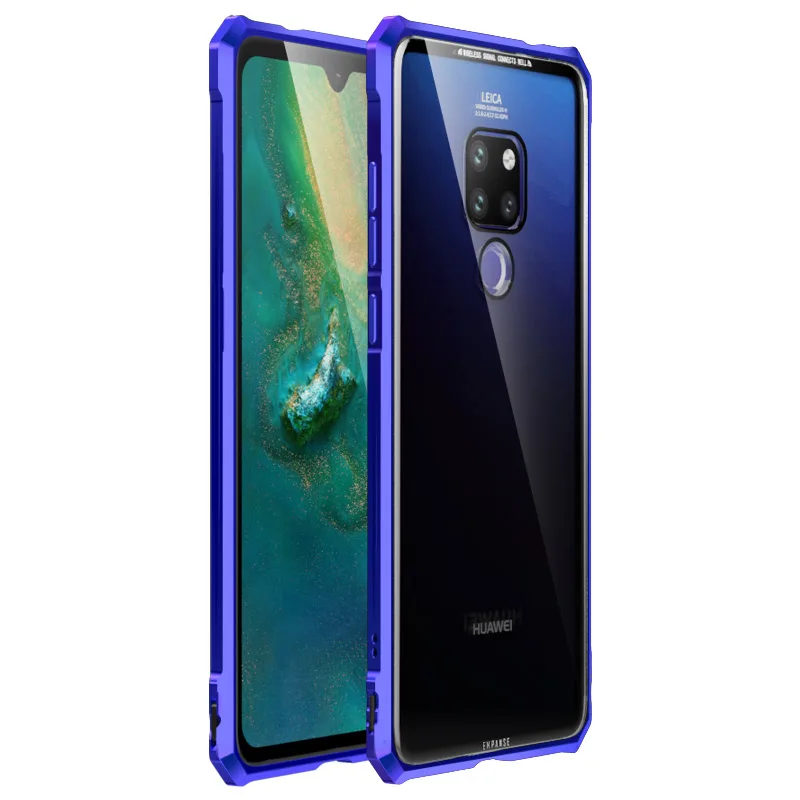 

Huawei Mate 20 X Case Mate20 Bumper Metal Aluminum Frame Cover with Glass Back Cover Hard Case for Huawei Mate 20 Pro Lite Cover