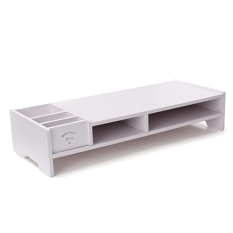  Wood Shelf Plinth Multi-function Desktop Monitor Stand Computer Screen Riser Laptop Strong Laptop S