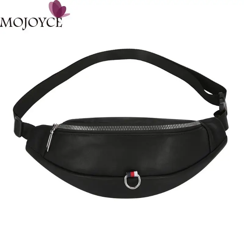 بو الجلود الكتف Crossbody أكياس النساء الهاتف الحقيبة عارضة حزام فاني المال الصدر حقائب محفظة السيدات الأسود/الأبيض الخصر حزمة