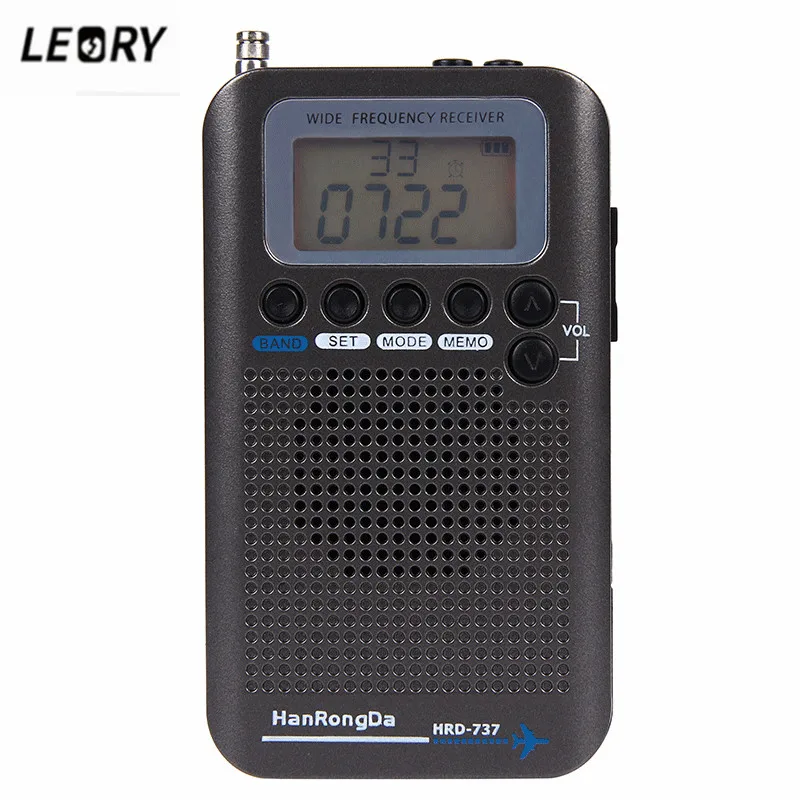 

LEORY New Portable Full Band Radio VHF FM AM Recorder Aircraft Band Radio Receiver CB SW AIR Radio Receivers with LCD Screen
