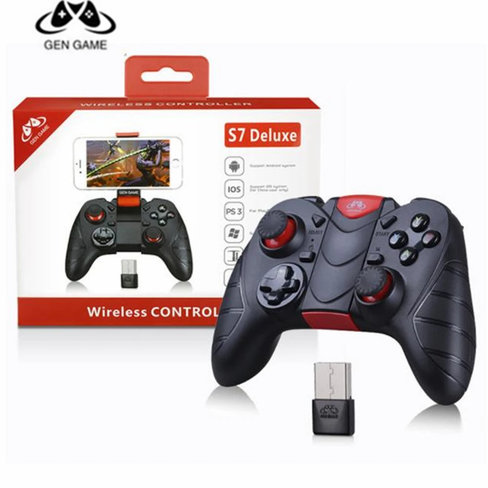 

GEN GAME S7 Enhanced Edition Support Bluetooth 2.1 connection and wireless connection Game Controller for Windows PC iOS TV box