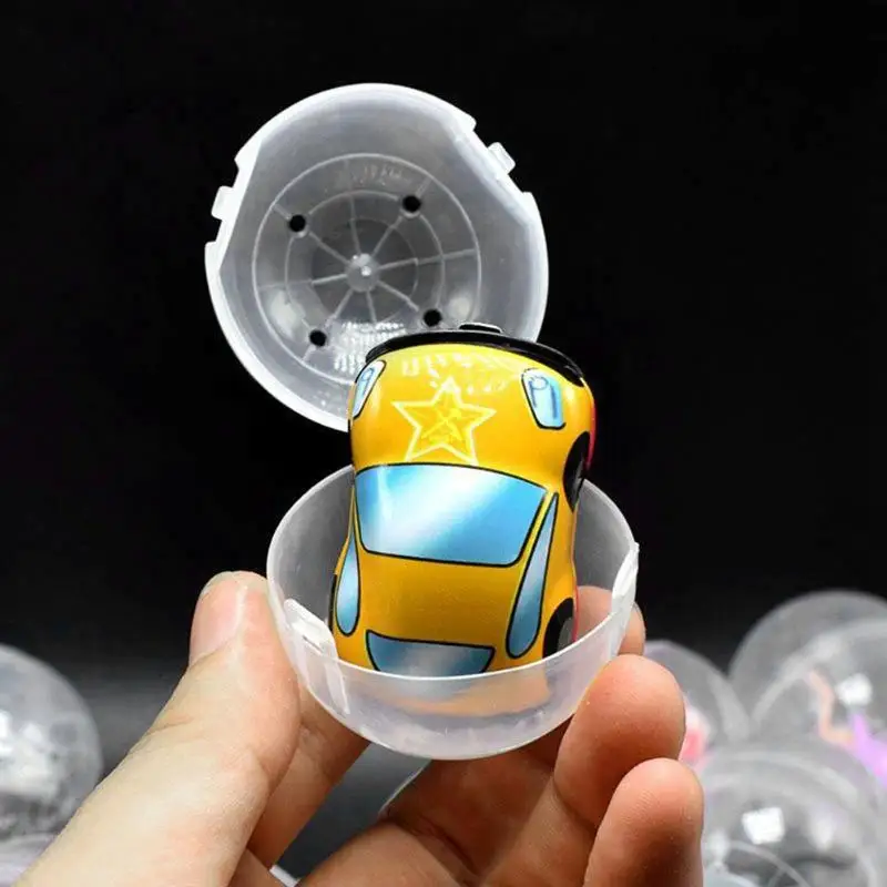 Дети прозрачный мини-Яйцо мультфильм мяч капсула игрушки Дети Классическая новинка кляп практичные Шутки игрушка яйцо капсула с картами автомобилей