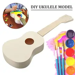 21 дюймов укулеле Незаконченный Ukelele DIY Kit корпус из липы и шеи Пластик Накладка и мост нейлоновая нить 12pice/комплект