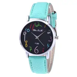 Кожаный ремешок модные кварцевые часы F368-A Для женщин часы женские наручные часы лучший бренд класса люкс для девочек Quartzwatch