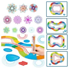 32 шт. набор оригинальных спирографных рельсов дизайн оловянный Рисование для детей Создание игрушек DIY украшения Детский подарок игрушки для рисования