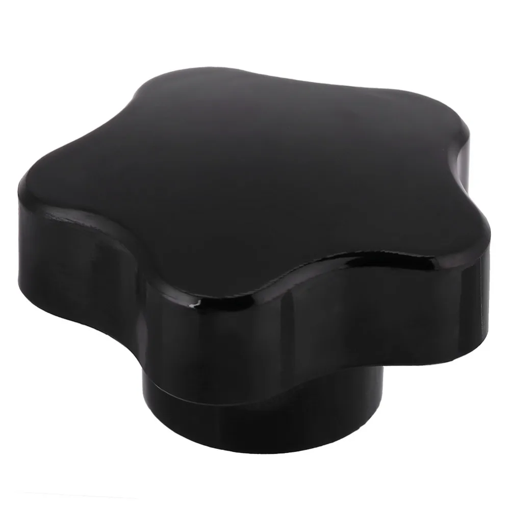 

5Pcs/Lot Universal Lathe Knobs Plastic Star Shape Knob Handle M8 for Machine Tool Accessories Tractor knob Black