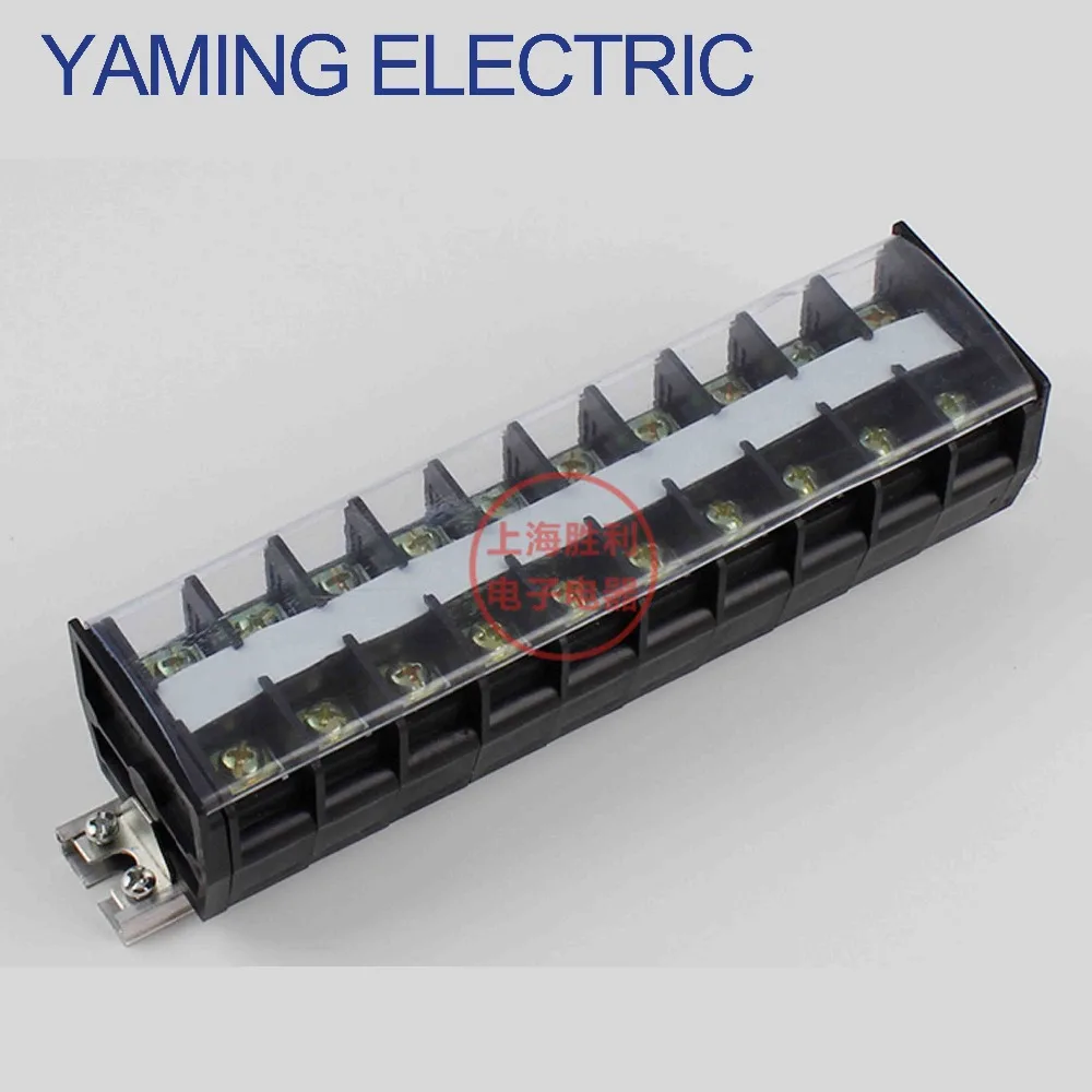 

P195 600V 60A TD-6010 TD(AZ1)60A/10P Fixed Barrier Terminal Block electrical Connector Cable Wire Guide Rail Mounted