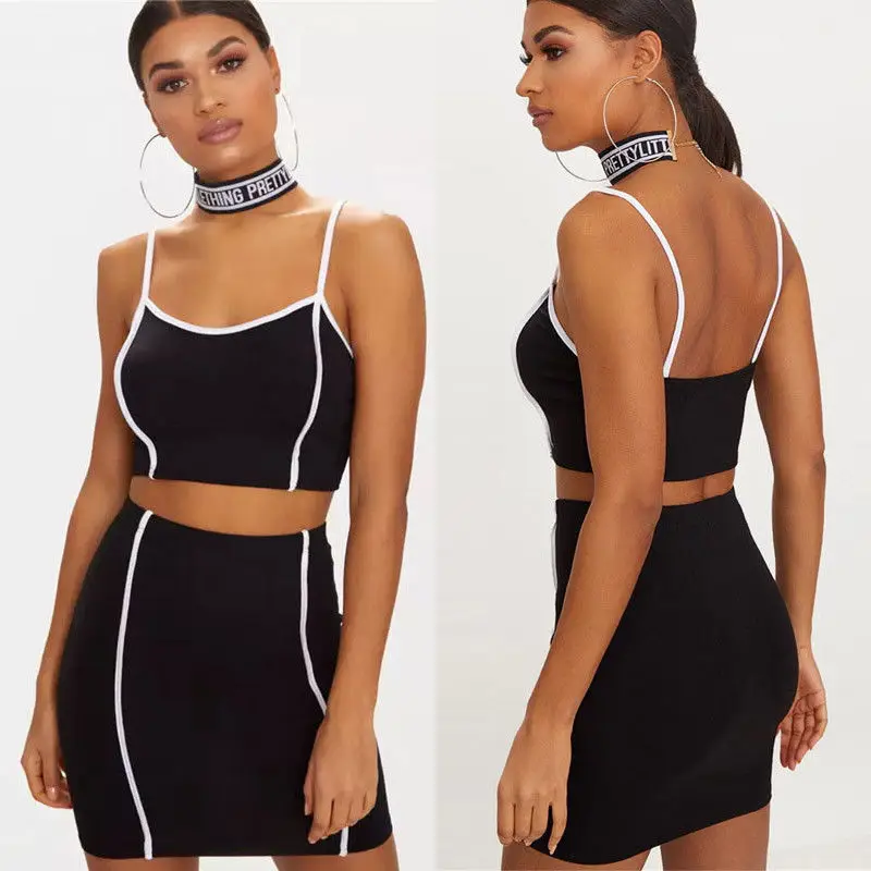 النساء اثنين من قطعة مجموعة الصيف تانك الأعلى + البسيطة تنّورة مجسّمة Bodycon تتسابق مجموعات رياضية فرقة فام conjuntos دي موهير النساء اثنين من قطعة مجموعة الصيف تانك الأعلى + البسيطة تنّورة مجسّمة Bodycon تتسابق مجموعات رياضية فرقة فام conjuntos دي موهير