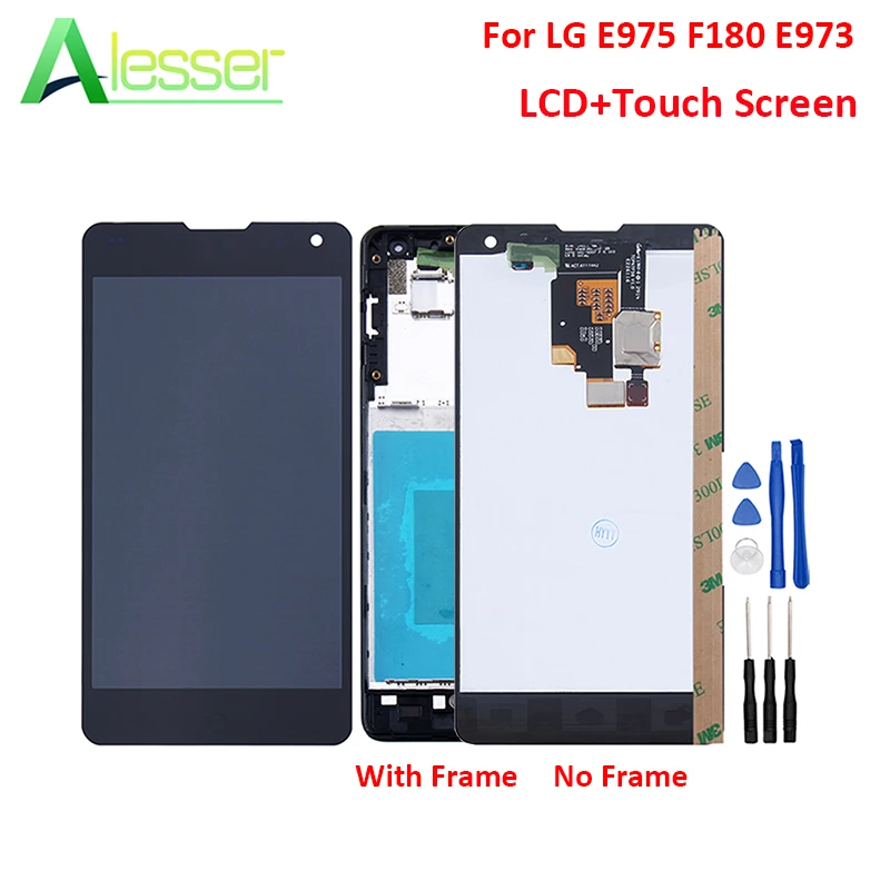 Alesser For LG E971 E975 F180 E973 LCD Display and Touch Screen 4.7'' Digitizer Assembly Optimus G LS970 +Tools | Мобильные