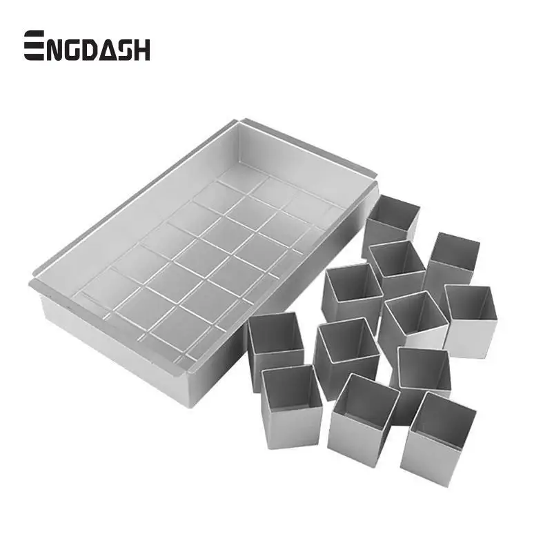 

ENGDASH 1pc Creative DIY Moveable Type Printing Anode Aluminum Cake Mold Nonstick Bakeware Pan Tray Home Kitchen Bakeware Tools