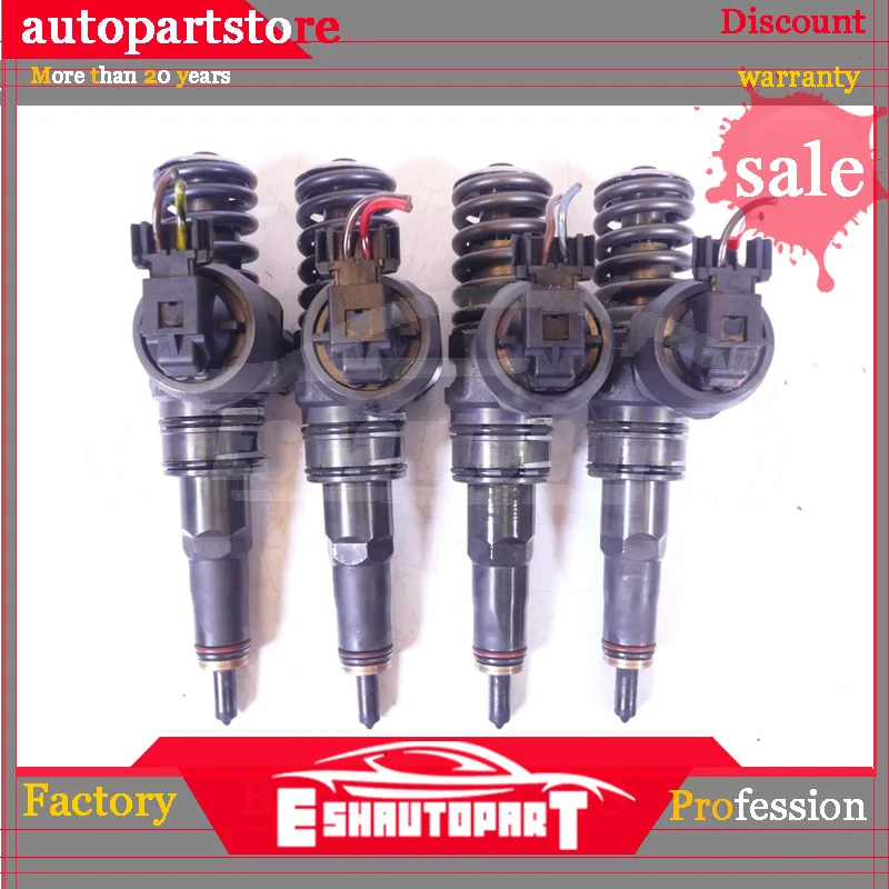

Set of 4 For TDI DIESEL PD FUEL INJECTOR GENUINE 038 130 073BN 038130073BN USED CORE