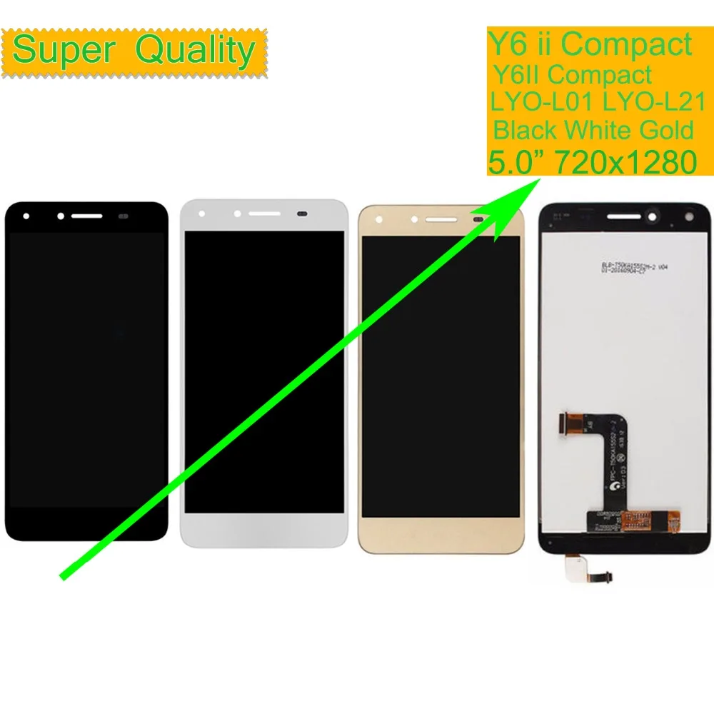 

10Pcs/lot For Huawei Y6 ii Y6II Compact LYO-L01 LCD Display Touch Screen Assembly Y6II Compact DUAL SIM LYO-L21 LCD Digitizer