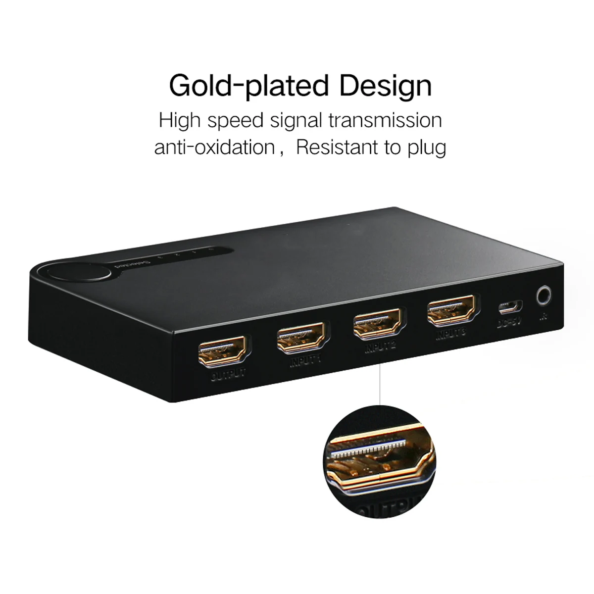 

LEORY 40234 HDMI Splitter 3 Input 1 Output 4K HD Switcher for PC Laptop-XBOX 360 PS3-PS4 Nintendo-Switch HDMI Adapter