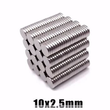

1000pcs 10*2.5 Strong Disc Magnets 10mm x 2.5mm Rare Earth Neodymium Magnet 10mm*2.5 mm Art Craft Round Sheet Fridge Disc 10x2.5