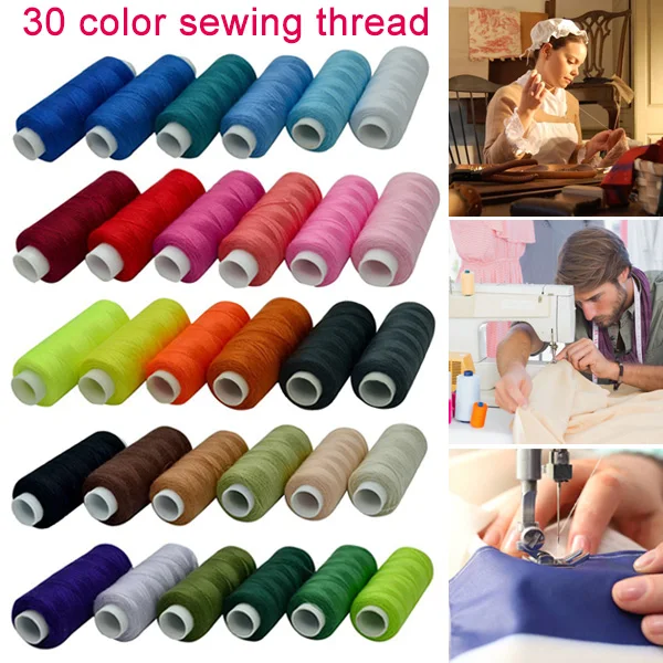 

30 Colors 250 Yard Polyester Machine Embroidery Threads Hand Sewing Thread Craft Sewing Supplies Lhipping WXV Sale
