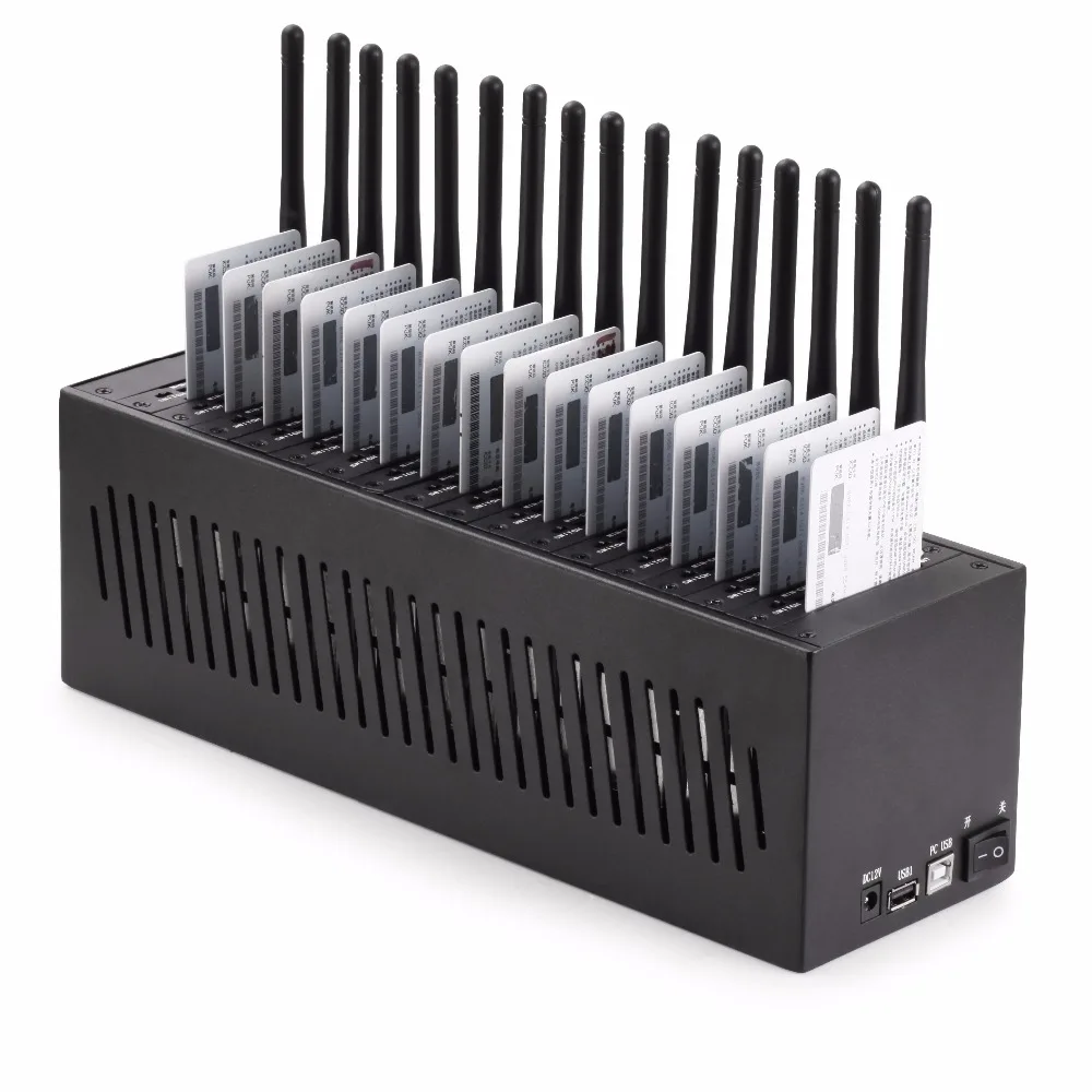 

GPRS/gsm Modem Support 16 SIM Card GSM: 900 / 1800MHz gsm MODEM