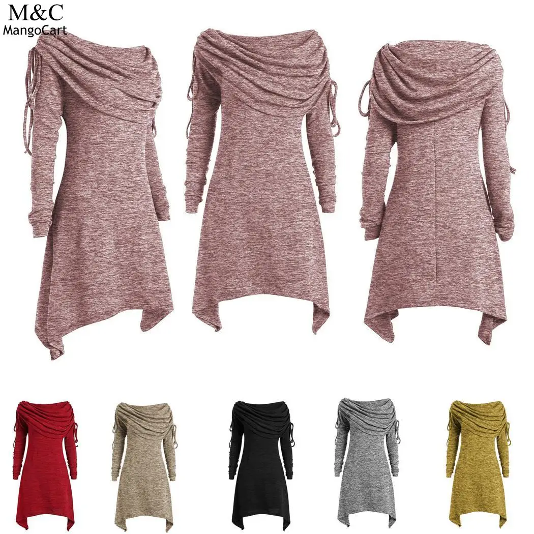 Fold Over Collar Loose Fitting Plain Outerwear