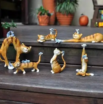 

The Cat And The Mouse Resin Crafts, Cartoon Animal Study, Bedroom Decoration