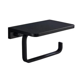 

1PC Practical Wall Mounted Hanging Durable Bathroom Paper Phone Holder with Shelf for Toilet Hotel Home Bathroom