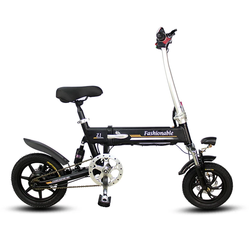 Discount Folding Electric Scooter Mini Two Wheels Electric Bicycle 14 Inch 250W White/Black Portable Fpldable Electric Bicycle Bike 2