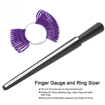 

Fashion Jewelry Tools Set Ring Size Mandrel Stick Finger Gauge Ring Sizer Measuring Tool HK UK Sizes