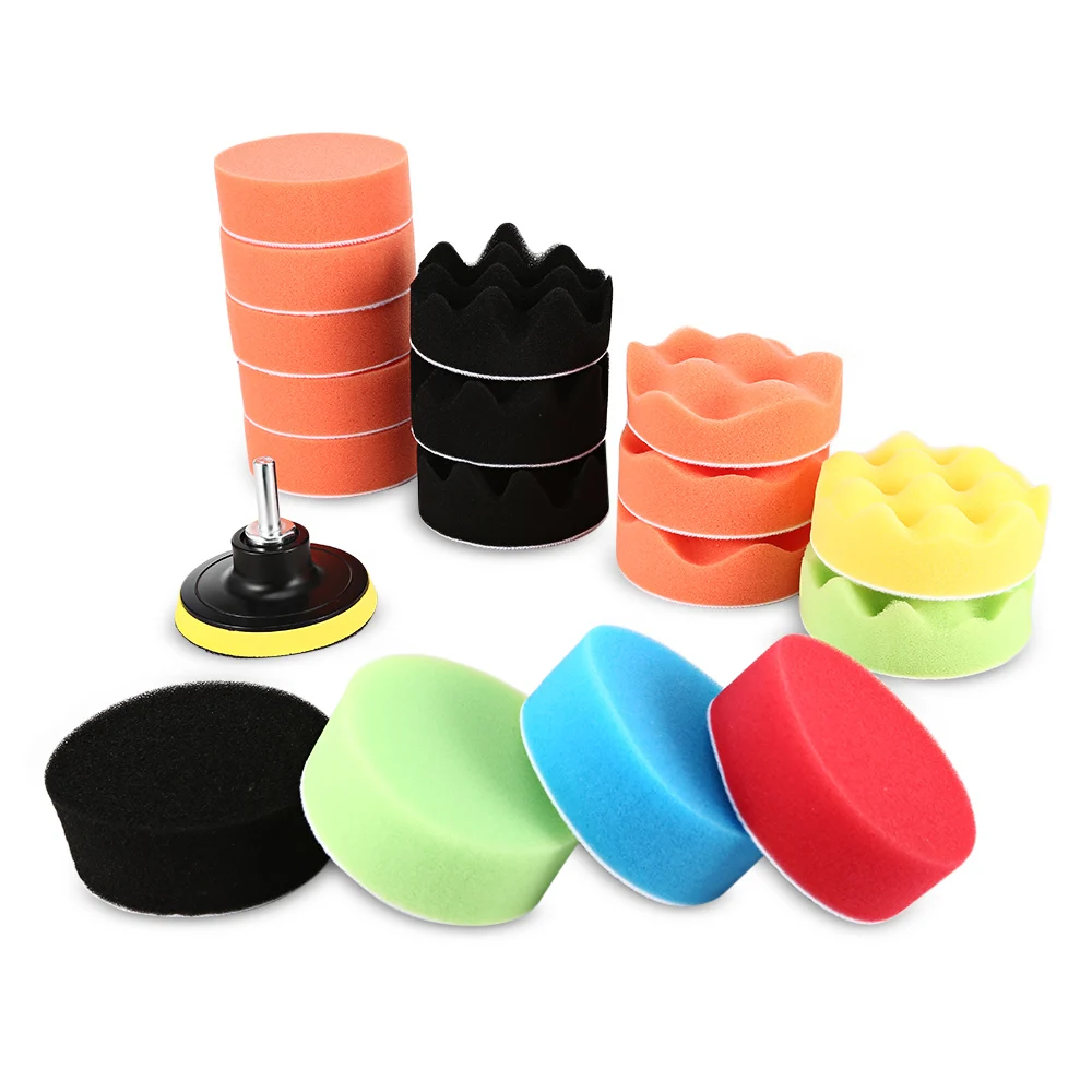 

19 PCS Car Beauty Waxed Sponge Polishing Wheel Suit