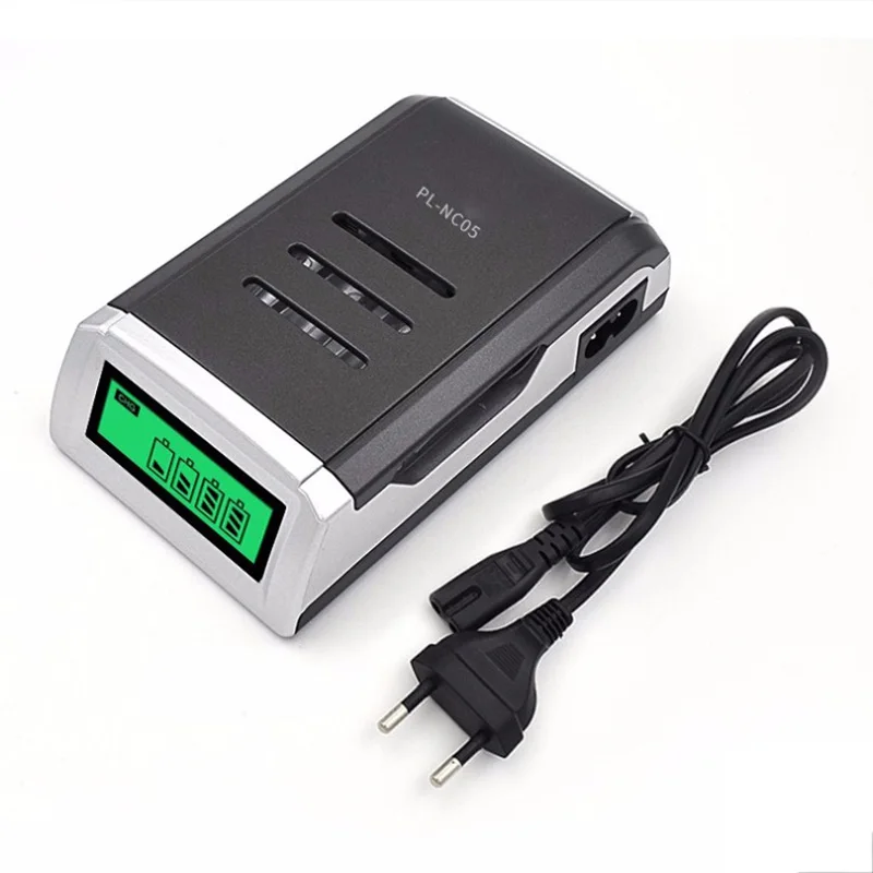 

OPQ-LCD Display With 4 Slots Smart Intelligent Battery Charger For AA / AAA NiCd NiMh Rechargeable Batteries (EU Plug)