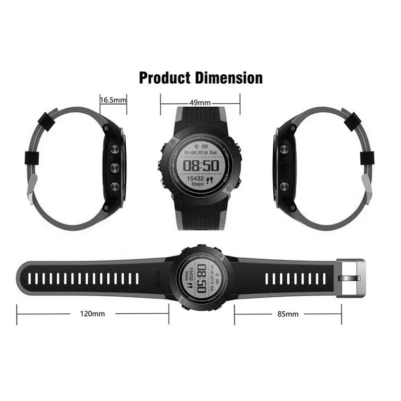 DM18 Smart Watch IP68 Waterproof GPS Multi Sport Mode Heart Rate Monitor Fitness Tracker Sports Smartwatch for Men Women