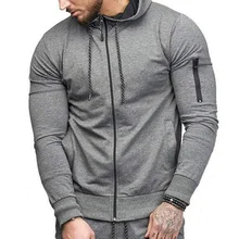 NEW Jacket Hoodies Men Fashion Solid Color Zipper Pockets Sweatshirt Autumn Winter Warm Male Tracksuit Coat
