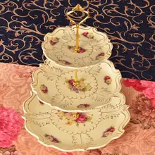3 слоя Корона торт тарелка подставка Золото Серебро Свадебная вечеринка стол Декор торт хлеб десерт Тарелка стенд кекс фитинг держатели 4