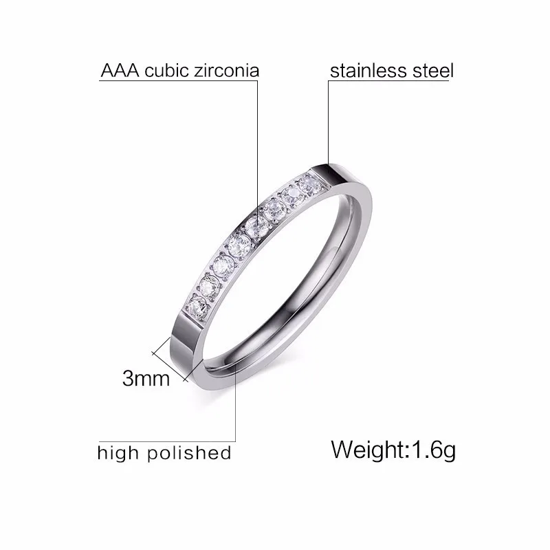 Vnox Never Fade Stainless Steel Temperament Engagement Bands For Couples Anti Allergy Women Mens Rings Lovers Alliance 3