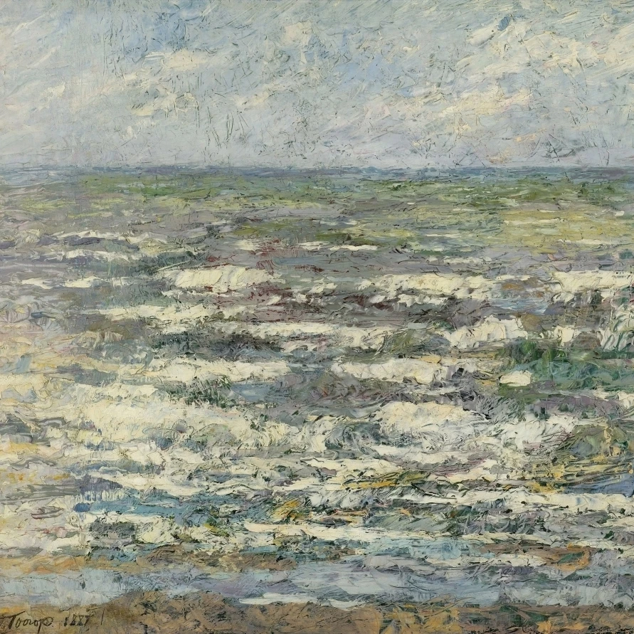 The Sea Near Katwijk By Jan Toorop 1887 Dutch Painting Oil On Canvas. (Bsloc_2016_1_230) Poster Print (36 x 24) | Дом и сад
