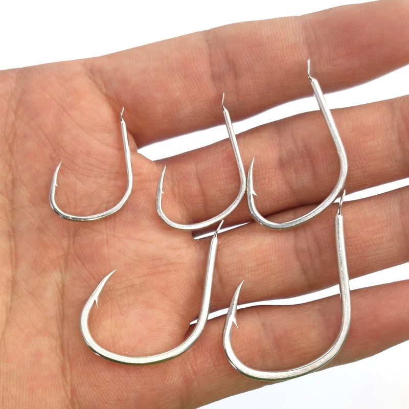 

1000PCS Fishing Hook 2/0 3/0 PIKE Spade End Jigging Hooks High Carbon Steel Super Anti-rust For Sea Fishing Slow Jigging