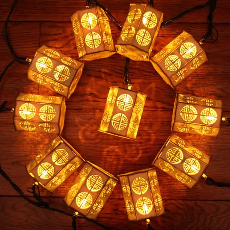 LED Chinese Style Wooden Lantern AV 220V 6W String Lights Home Decoration Lamps for Christmas Garland New Year Party Dropship LED Chinese Style Wooden Lantern AV 220V 6W String Lights Home Decoration Lamps for Christmas Garland New Year Party Dropship